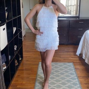 White fringe dress